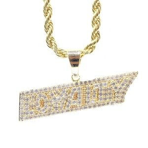 14k Gold Diamond Iced Out LOYALTY Charm Chain